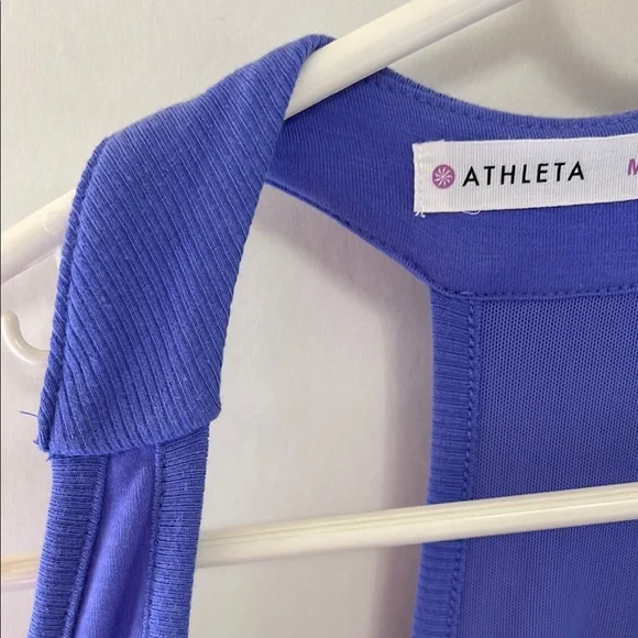 Athleta Baja Blue Racerback Ruched Sides Halter Dress - Picture 11 of 11